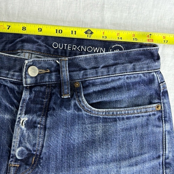 Outerknown Sea Ambassador Button Fly Men’s Slim Fit Indigo Jeans Size 31 X 32 - Picture 7 of 16